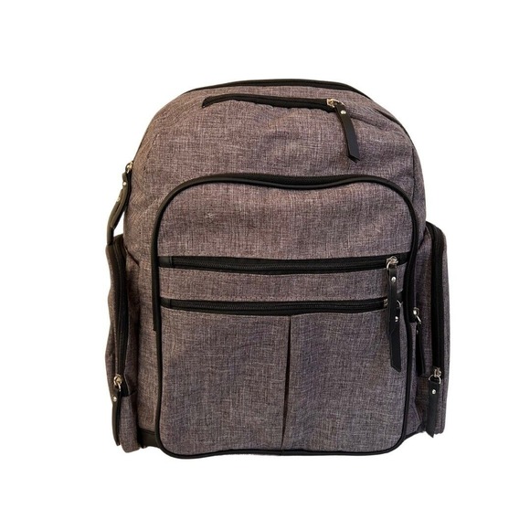 Diaper Bag Back Pack BB‎ Gear Adjustable Shoulder Straps & Handle Unisex Gray - Picture 1 of 11